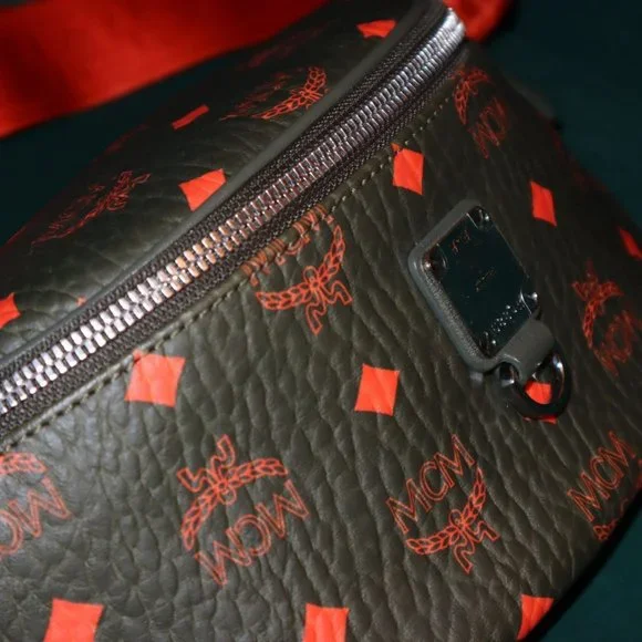 NEW MCM Skyoptic Visetos Small Fursten Belt Bag Diamond Cognac - Picture 5 of 10